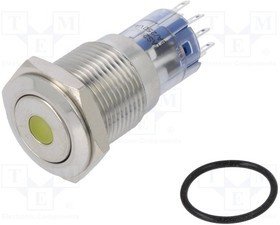 MP0045/1D1AM012S, Переключатель: антивандальный, DPDT, 3A/250ВAC, IP67, ON-(ON)