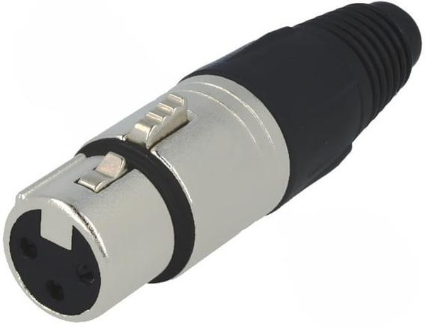 NC3FX, Аудио разъем XLR, 3 контакт(-ов), Гнездо, Монтаж на Кабель, Контакты с Покрытием из Серебра