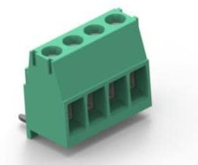 284414-4, Fixed Terminal Blocks HDR 4 POS R/A .137