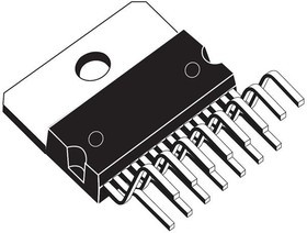 L296P, IC: driver; преобразователь DC/DC; 5,1?40ВDC; 4А; MULTIWATT15