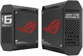 Бесшовный Mesh роутер ASUS ROG Rapture GT6, AX10000, черный, 2 шт. в комплекте [gt6 (b-2-pk)]