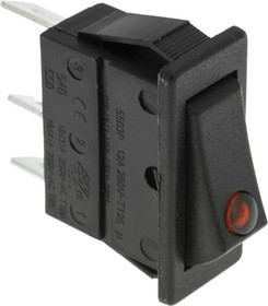 C5503PLLAA, Illuminated SPST, On-Off Rocker Switch Panel Mount C5503PLLAA, Illuminated SPST, On-Off Rocker Switch Panel Mount