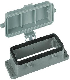 09300160318, Heavy Duty Power Connectors HAN B16 BULKHEAD MT METAL SIDE ENTRY