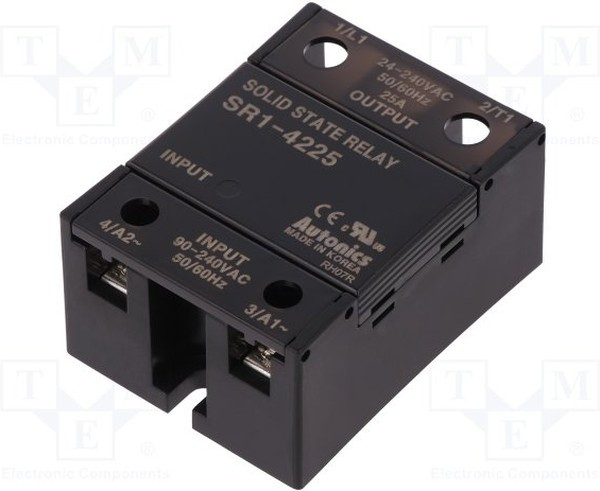 SR1-4225, Реле: полупроводниковое, Uупр: 90-240ВAC, 25А, 24-240ВAC, винтами SR1-4225, Реле: полупроводниковое, Uупр: 90-240ВAC, 25А, 24-240ВAC, винтами