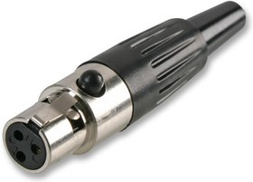 PSG02940, Аудио разъем XLR, XLR Mini, 3 контакт(-ов), Гнездо, Монтаж на Кабель