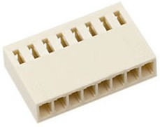 HU-8 (DS1070-8 F), Розетка на кабель c контактами 2.54мм 8pin HU-8 (DS1070-8 F), Розетка на кабель c контактами 2.54мм 8pin