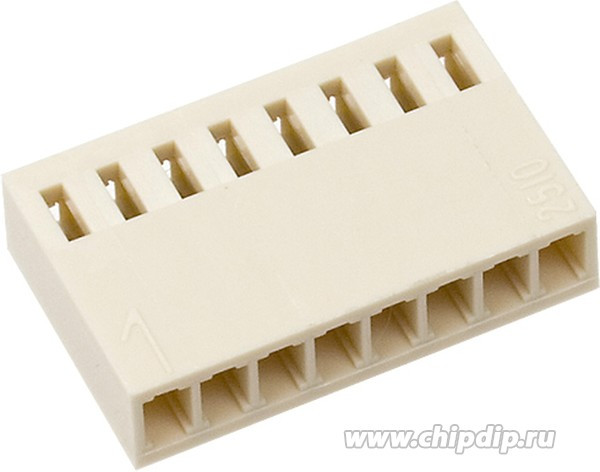 HU-8 (DS1070-8 F), Розетка на кабель c контактами 2.54мм 8pin HU-8 (DS1070-8 F), Розетка на кабель c контактами 2.54мм 8pin