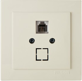 Розетка 1СП телефонная RJ11 крем Touran naturel 24121040