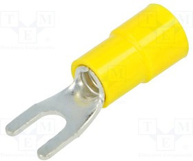 BM00320, Наконечник: вилка, M4, d: 4,2мм, 4-6мм2, обжим, на провод, луженые