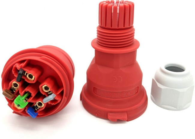 Кабельная вилка 16А 5р 400В 6h IP44 Quick-Connect 1 шт. 2136-b Кабельная вилка 16А 5р 400В 6h IP44 Quick-Connect 1 шт. 2136-b