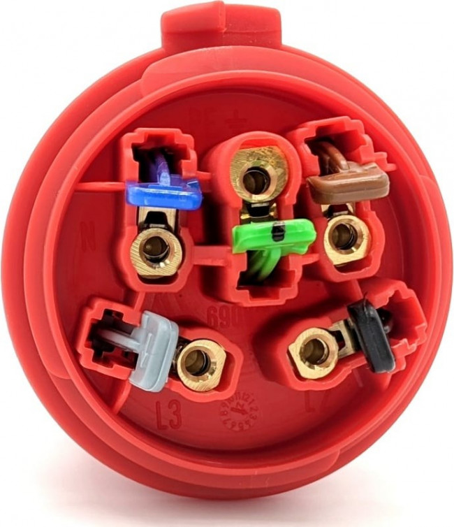 Кабельная вилка 16А 5р 400В 6h IP44 Quick-Connect 1 шт. 2136-b Кабельная вилка 16А 5р 400В 6h IP44 Quick-Connect 1 шт. 2136-b