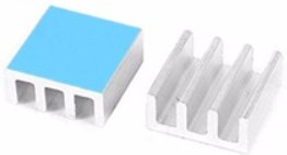 Аллюминиевый радиатор 11x11x5 мм с термоскотчем 3M 8810