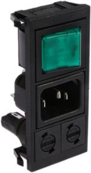 BZV03/Z0000/09, IEC Connector, Inlet, C14, 250V, 2 Pole - Illuminated BZV03/Z0000/09, IEC Connector, Inlet, C14, 250V, 2 Pole - Illuminated