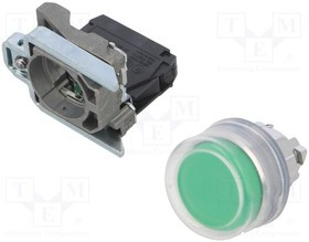 XB4BP31, Переключатель: кнопочный, NO, 3A/240ВAC, 0,55A/125ВDC, 22мм, IP66