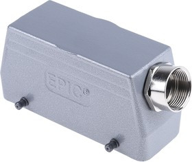 19113000+71200300, H-BE Heavy Duty Power Connector Hood, 24 Contacts, M25 Thread