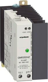 GNR35DHZ, GNR Series Solid State Relay, 35 A rms Load, DIN Rail Mount, 600 V rms Load, 32 V dc Control