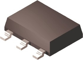 PZTA28, PZTA28 NPN Darlington Transistor, 800 mA 80 V HFE:10000, 3 + Tab-Pin SOT-223