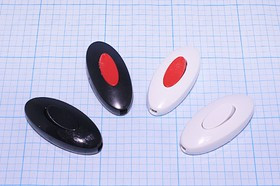 Выключатель клавишный в разрыв кабеля, 2C, 250В/6А, ON-OFF, черный/красный, [MAKEL10081]; №1251 C Пкл\\ 6\ON-OFF\\чер\кр\ \2C\[MAKEL10081]\