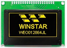 WEO012864JWPP3N00000, Графический OLED-дисплей без рамки, 128х64, COG, 3В