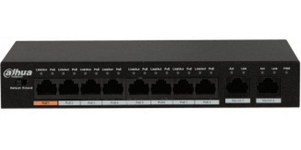 Коммутатор DAHUA DH-PFS3010-8ET-96, 10-Port Unmanaged Desktop Switch with 8-Port PoE