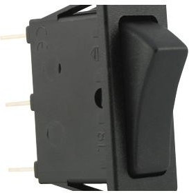 MP004413, Клавишный переключатель, SPDT, Без Подсветки, Панель, Черный