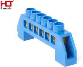 081-04-016, Шина "N" нулевая в изоляторе ШНИ-8х12-6-КС-синий HLT 081-04-016, Шина "N" нулевая в изоляторе ШНИ-8х12-6-КС-синий HLT