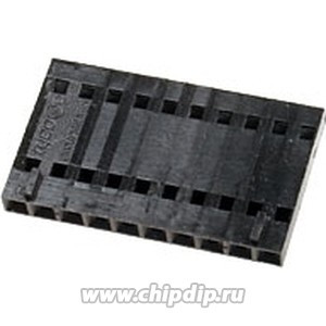 104257-9, Корпус разъема, Серия AMPMODU MTE, Гнездо, 10 вывод(-ов), 2.54 мм