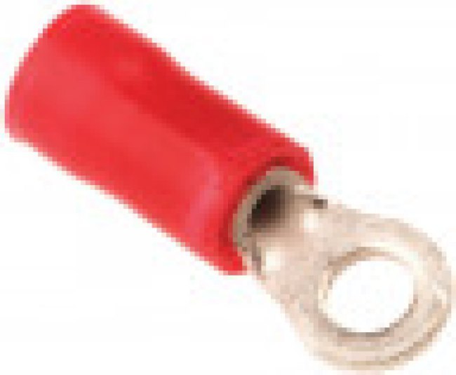 34141, Клемма с кольцевым наконечником, M2.5, #4, 16 AWG, 1.42 мм², Серия PLASTI-GRIP, Красный