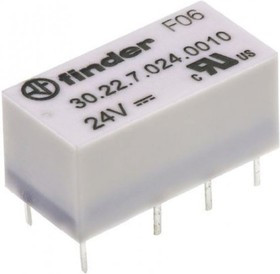 30.22.7.024.0010, Реле 2 переключ. 24VDC, 2A/250VAC DPDT