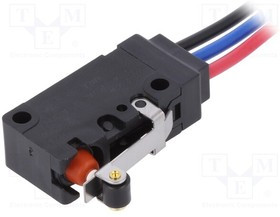 D2VW-01L2A-1M, Микропереключатель SNAP ACTION, с рычагом (с роликом), SPDT