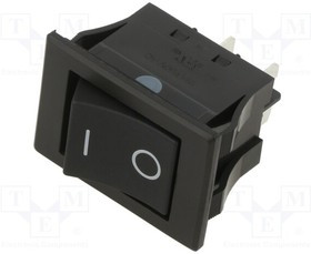 JWLW21RA1A, ROCKER; DPST; Pos: 2; ON-OFF; 16A/250VAC; 5A/72VDC; black; IP67; none