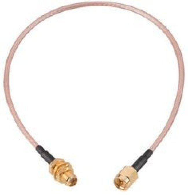 65503503230505, RF Cable Assembly, SMA Male Straight - SMA Female Straight, 304.8mm, White