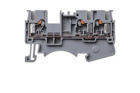 DS2.5-TW-01P-11-00Z(H), Клемма проходная пружинная Push-in, Кол-во точек подключения: 3, Сечение: 0,14 кв.мм - 2,5 кв.мм, Ном. Ток: 24А, Шир