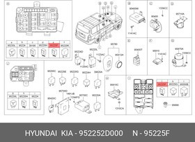 952252D000, Реле 12в, 1.5а