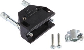 2801-0102-01, MHED Series ABS D Sub Backshell, 9 Way, Strain Relief