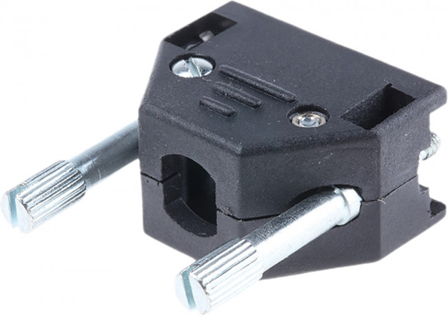 2801-0102-01, MHED Series ABS D Sub Backshell, 9 Way, Strain Relief