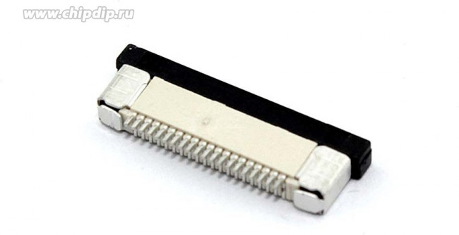 Разъем FPC Half Coverage Top Contact 0.5K-BS-20PWB 20 pin высота 2мм шаг 0,5мм