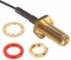 132422-10, RF Connectors / Coaxial Connectors Crmp Jack for 1.13mm IP67, Blkhd, 50 Ohm