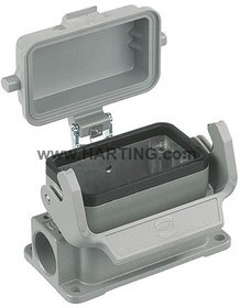 19300101295, Корпус для разъемов HAN, Han, размер 10B, с заглушкой,закрытая