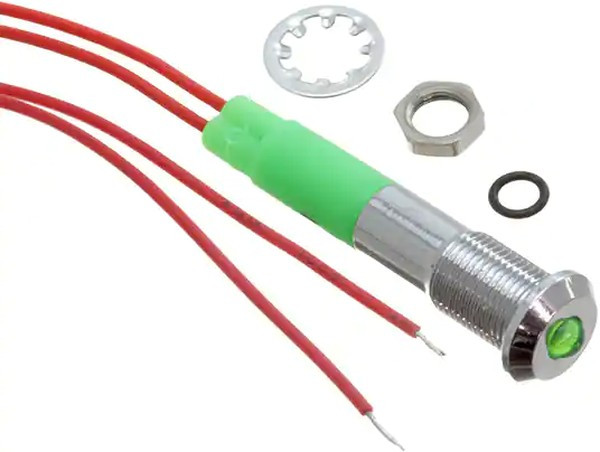 FL1M-6SW-1-G24V, LED Panel Mount Indicators LED GRN 6MM NUT 24VAC/DC FL1M-6SW-1-G24V, LED Panel Mount Indicators LED GRN 6MM NUT 24VAC/DC