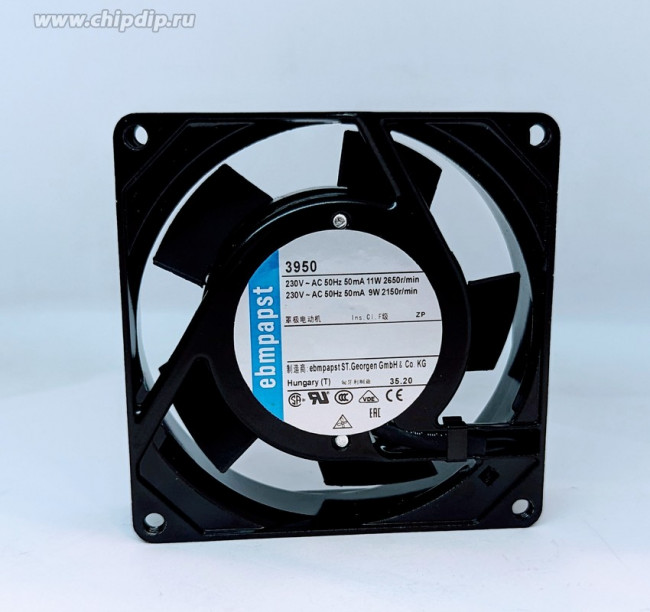 Вентилятор Ebmpapst 3950 осевой AC 92x92x25 230V Вентилятор Ebmpapst 3950 осевой AC 92x92x25 230V