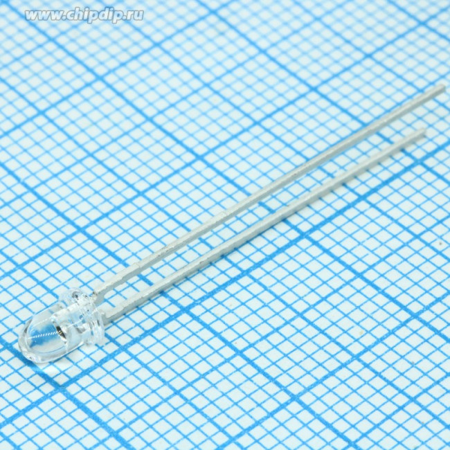 SFH 4350, ИК-передатчик, 3мм, 860нм, прозрачная, 200мВт, 13°, THT, 100мА