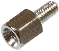 PCHSN- 6 (Ni), Стойка для печатных плат, шестигр., латунь, М3, 6мм, никелированные