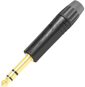 Seetronic MP3X-BG кабельный разъём Jack 6,3мм TRS чёрный, позолоченные контакты