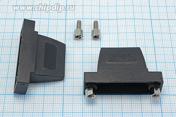 Кожух D-SUB, 15P, пластик, черный, неразборный, DF-15C, на шлейф CONNFLY; №15210C кожух D-SUB\15P\пл\чер\ неразб\\DF-15C\на шлейф CON