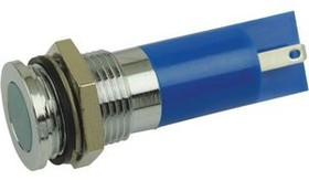 Q14F1CXXB24E, LED Indicator, Solder Lug / Faston 2.8 x 0.8 mm, Fixed, Blue, DC, 24V