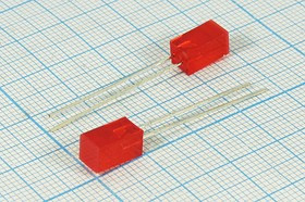 Светодиод 5 x 5 x10, красный, 7 мкд, угол 150, цвет линзы: красный матовый, BL-R4530A-T