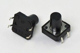 Тактовая кнопка, 12x12x12, алгоритм работы NO, контакты 4PF, TS-1212A