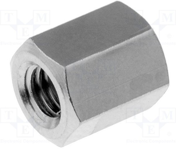 113X06, Дистанцирующая стойка с резьбой, 6мм, Внутр.резьба: M3, латунь