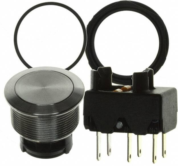 1241.6921.1120000, Переключатель: антивандальный, Пол: 2, DPDT, 3A/250ВAC, IP67, d19мм